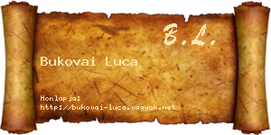 Bukovai Luca névjegykártya